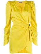 Nineminutes Mini Wrap Dress - Yellow