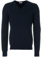 Malo Classic V-neck Pullover - Blue