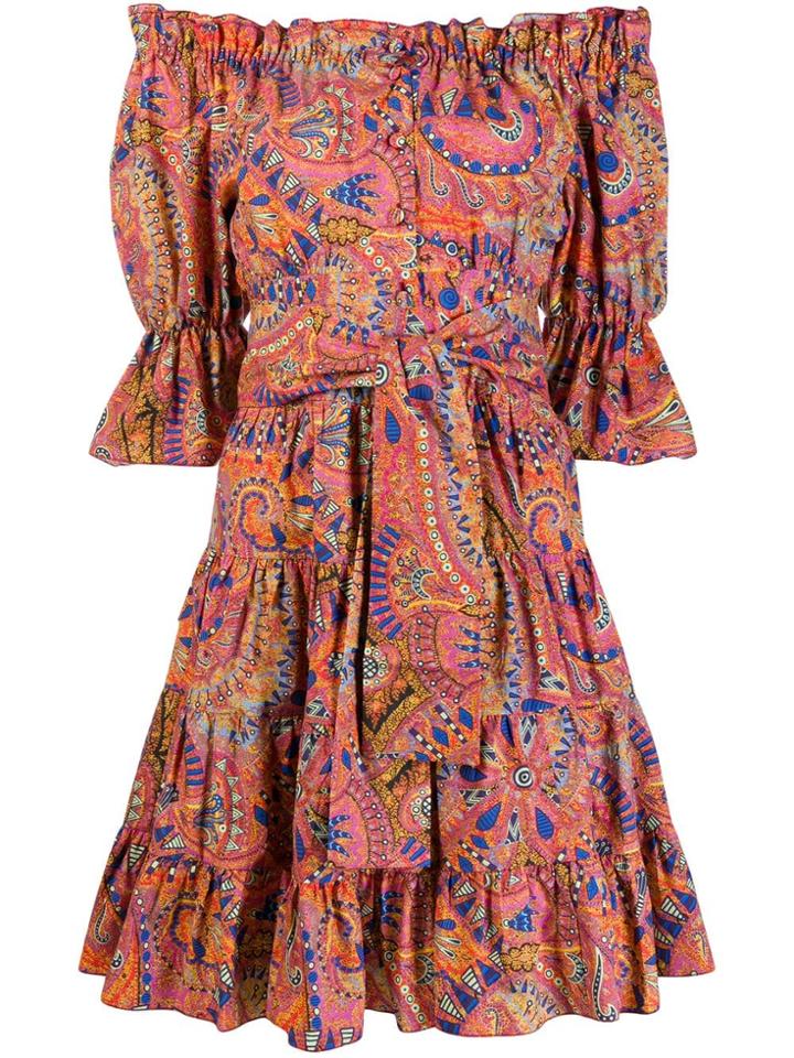 Etro Off The Shoulder Dress - Orange