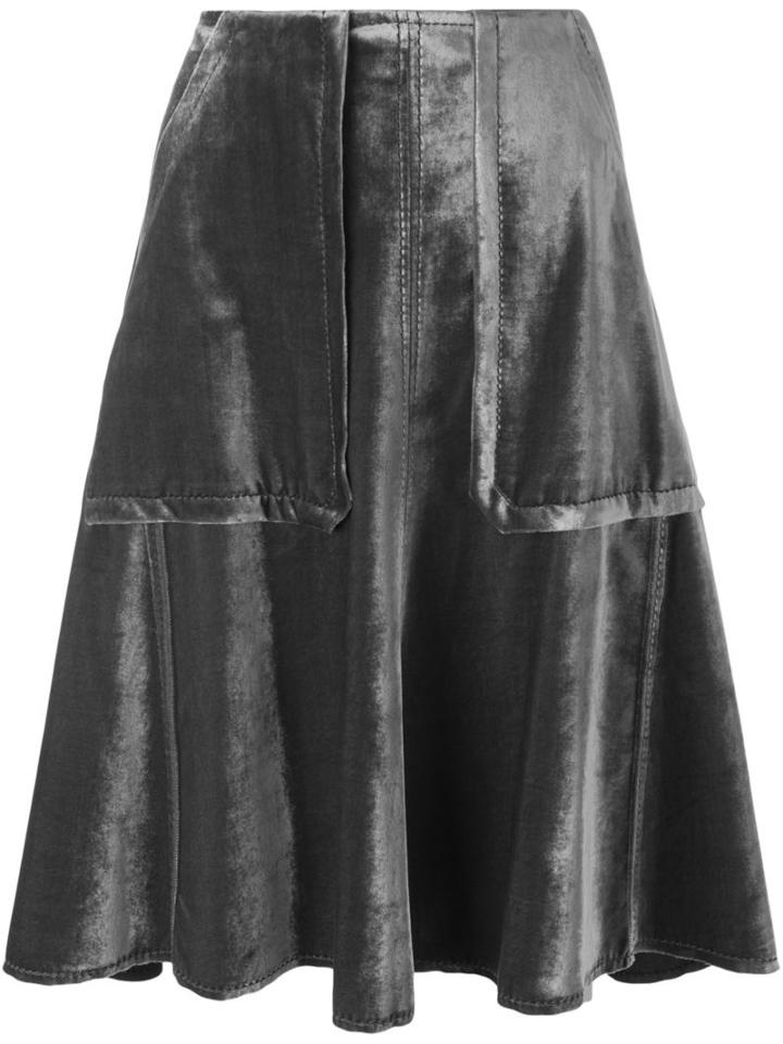 Dorothee Schumacher 'sensitive Softness' Skirt, Women's, Size: 5, Grey, Polyester/viscose/silk