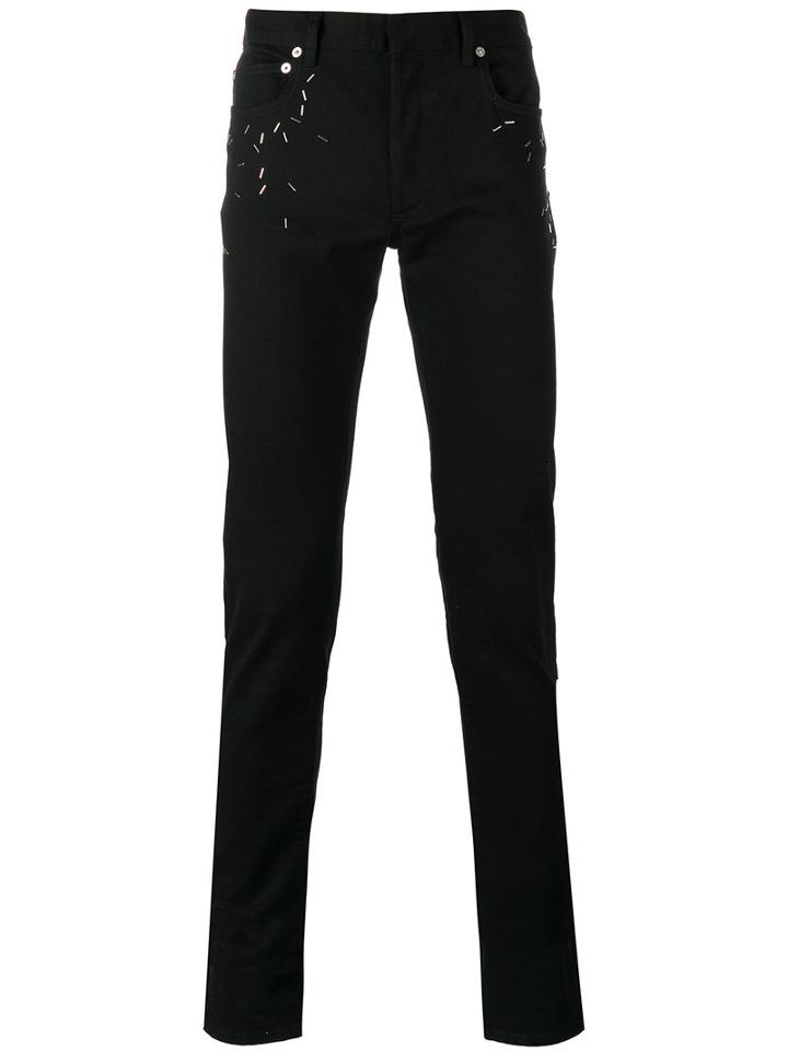 Dior Homme - Embellished Jeans - Men - Cotton/spandex/elastane/metal - 30, Black, Cotton/spandex/elastane/metal