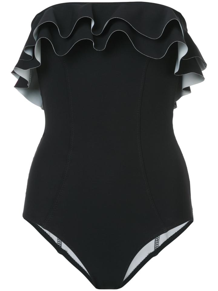 Lisa Marie Fernandez Ruched Swimsuit - Black