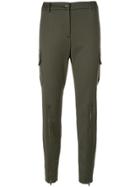 Moschino Zip Detail Tapered Trousers - Green