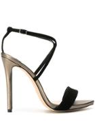 The Seller Crossover T-bar Strap Heeled Sandals - Black