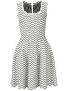 Alaïa Pre-owned Geometric Patterned Flared Dress - White