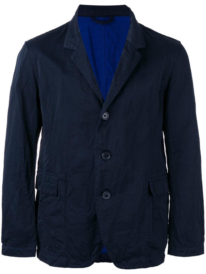 Casey Casey - Casual Blazer - Men - Cotton/linen/flax - S, Blue, Cotton/linen/flax