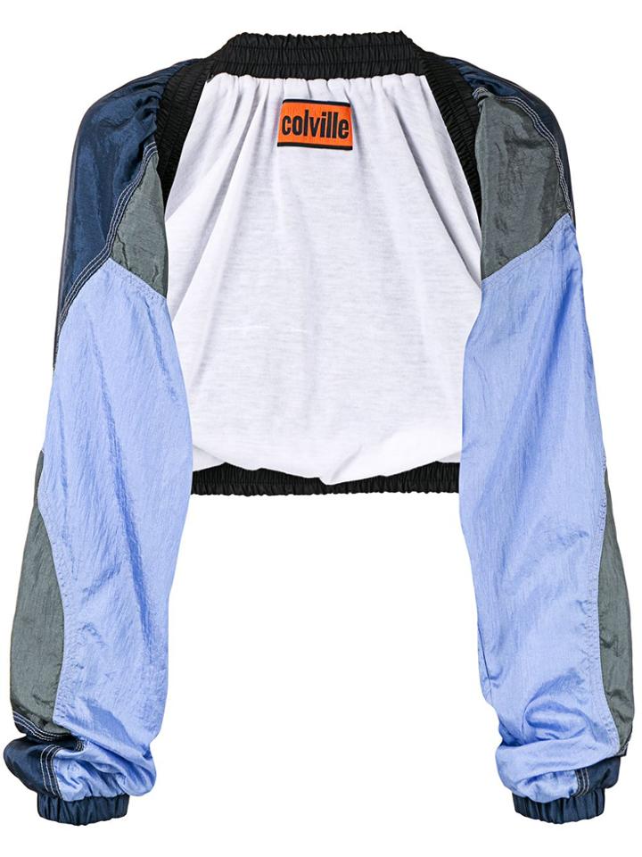 Colville Cropped Bolero Blouse - Blue