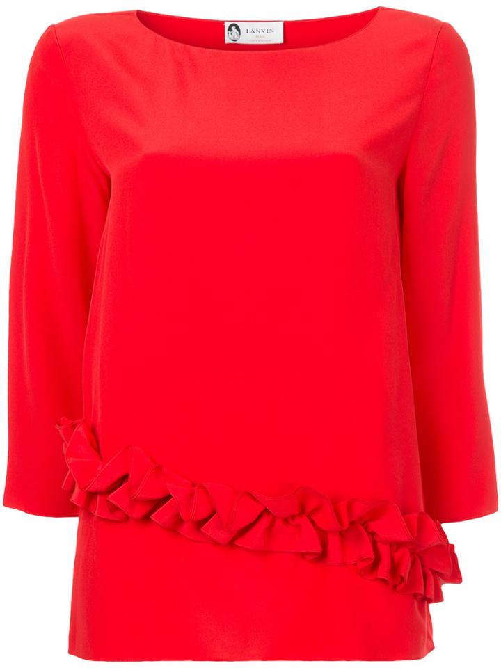 Lanvin Ruffle Detail Blouse - Red