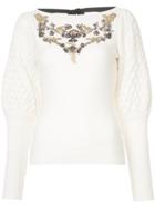 Sachin & Babi Amiin Embellished Sweater - White