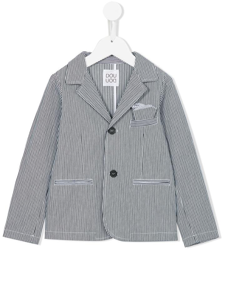 Douuod Kids Striped Blazer, Boy's, Size: 6 Yrs, Blue