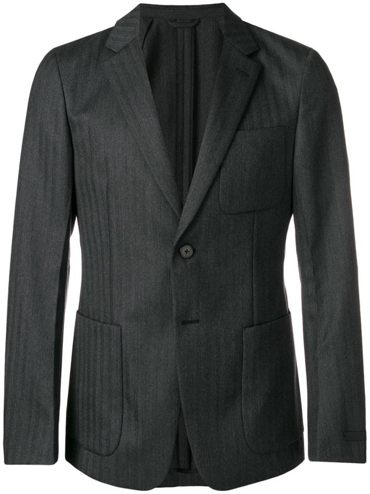 Prada Herringbone Suit Jacket - Grey
