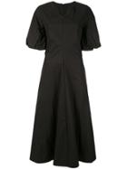 Le Ciel Bleu Balloon Sleeves Jersey Dress - Black