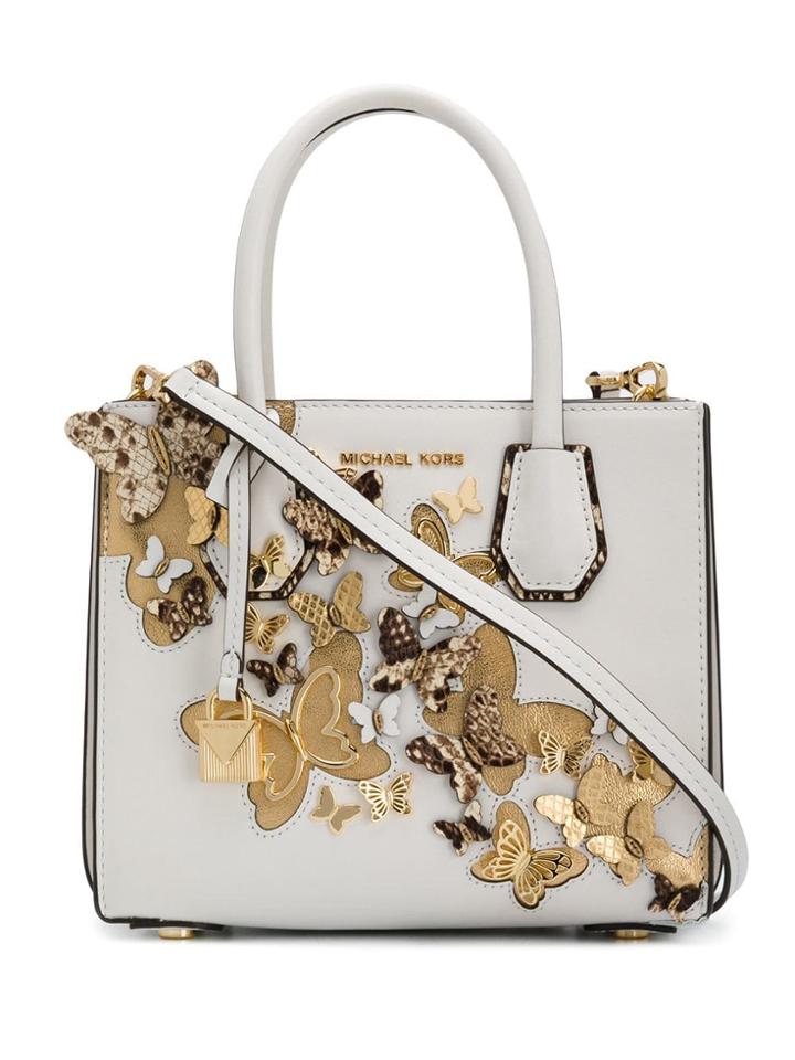 Michael Michael Kors Medium Mercer Tote Bag - White