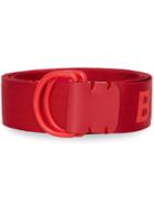 Burberry Logo Detail Double D-ring Belt - Red