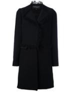 Giambattista Valli Single Breasted Coat, Women's, Size: 44, Black, Silk/cotton/polyamide/wool