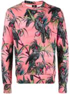 Paul Smith Jeans Parrot Print Sweatshirt, Men's, Size: Medium, Pink/purple, Cotton