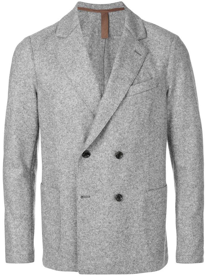 Eleventy - Double-breasted Blazer - Men - Polyamide/acetate/wool/polybutylene Terephthalate (pbt) - 56, Grey, Polyamide/acetate/wool/polybutylene Terephthalate (pbt)