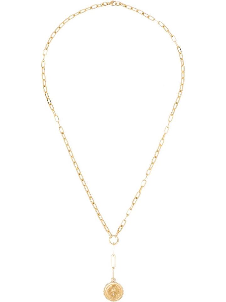 Foundrae 14kt Gold And Diamond Drop Pendant Necklace