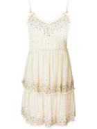 Twin-set Embellished Spaghetti Strap Dress - Nude & Neutrals