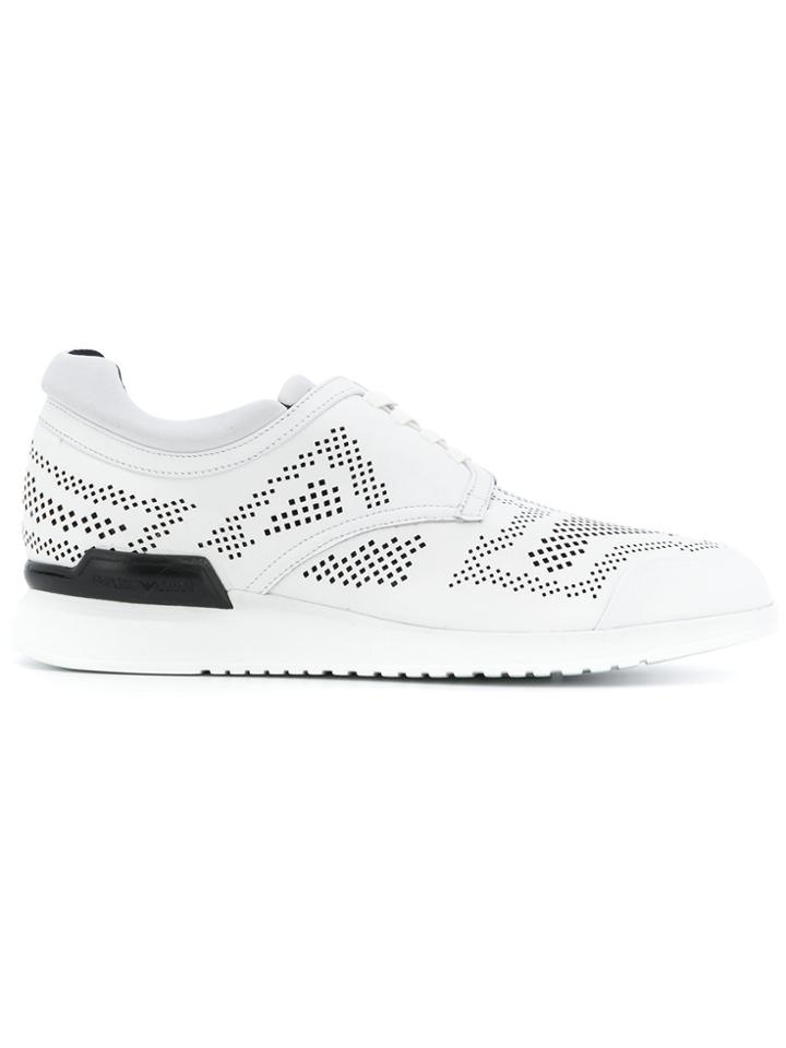 Emporio Armani Perforated Oxford Shoes - White