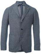 Tagliatore Textured Blazer, Men's, Size: 46, Blue, Cupro/linen/flax/cotton