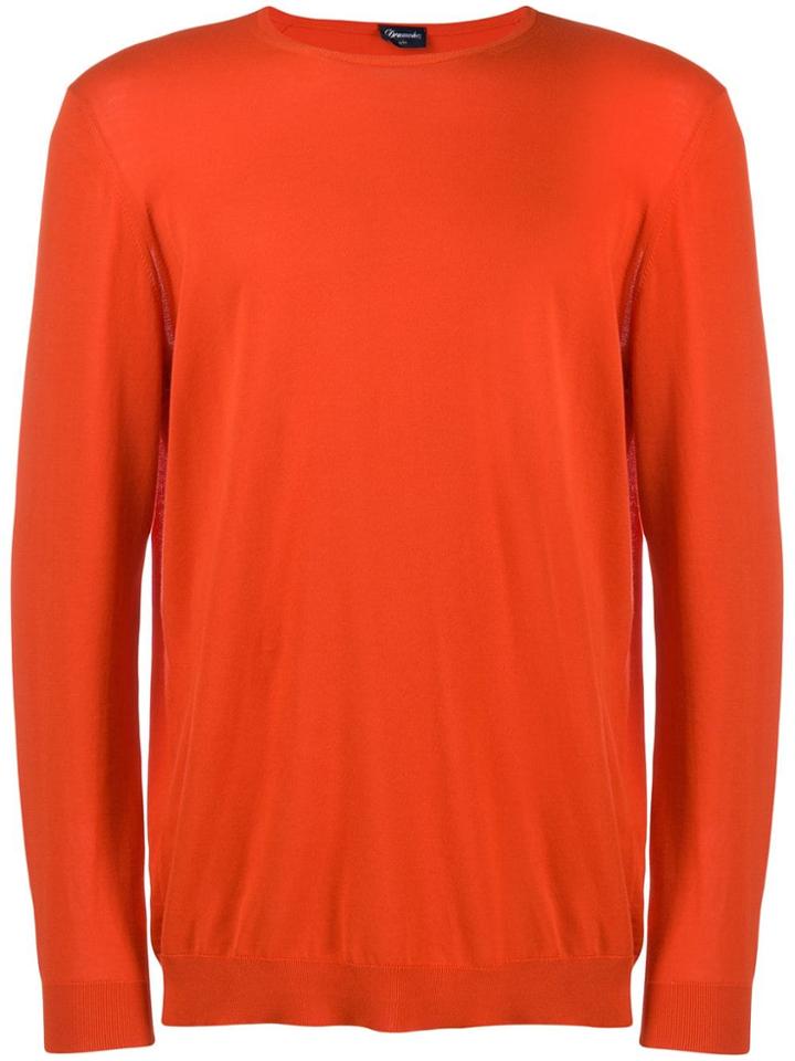 Drumohr Round Neck Jumper - Orange
