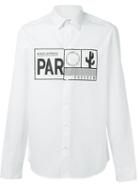 Kenzo Travel Tag Shirt, Men's, Size: 42, White, Cotton