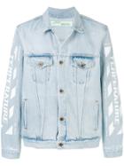 Off-white Printed Denim Jacket - Blue