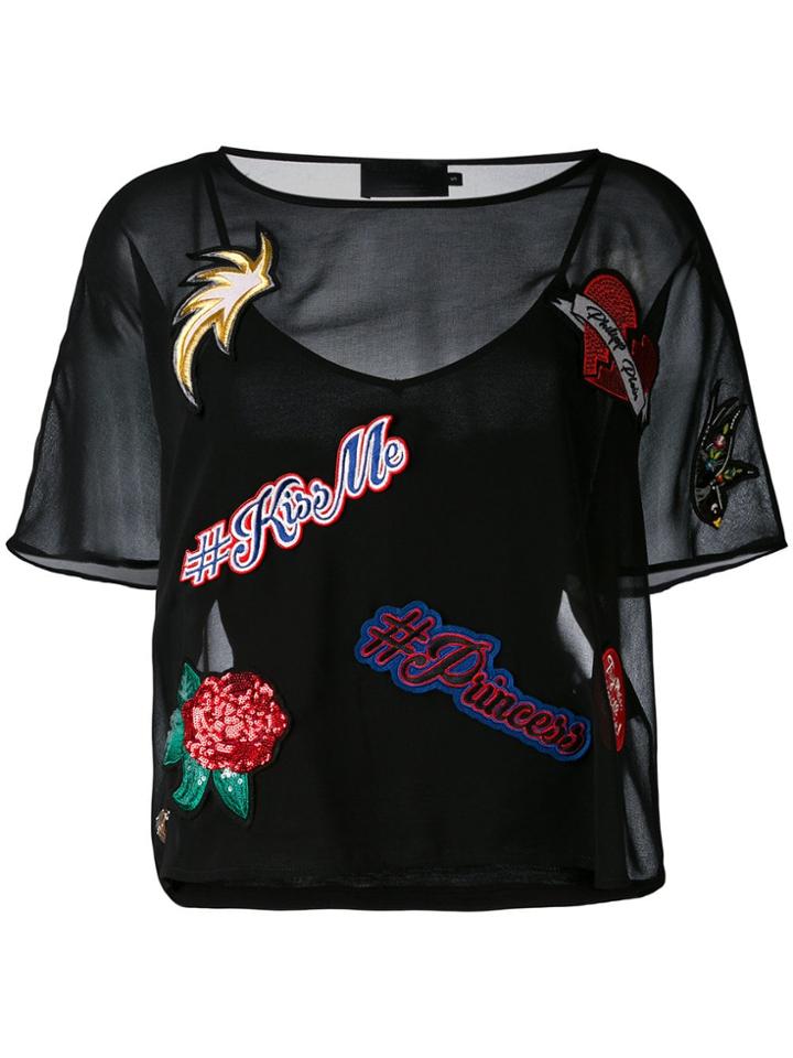 Philipp Plein Patch Detail Top - Black