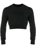 Rick Owens Drkshdw Cropped Sweatshirt - Black