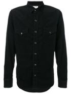 Saint Laurent Baby Cord Western Shirt - Black