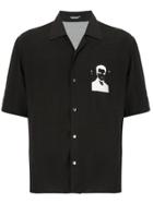 Undercover Graphic Print Detail Shirt - Black