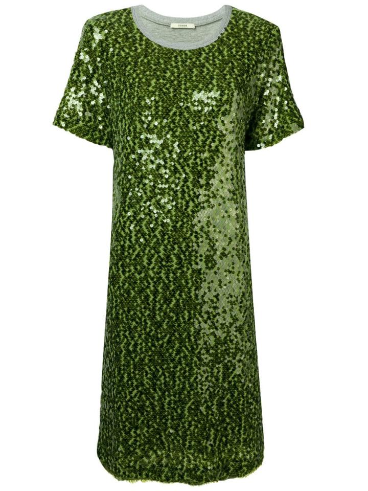 Odeeh Sequin T-shirt Dress - Green