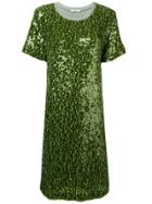 Odeeh Sequin T-shirt Dress - Green