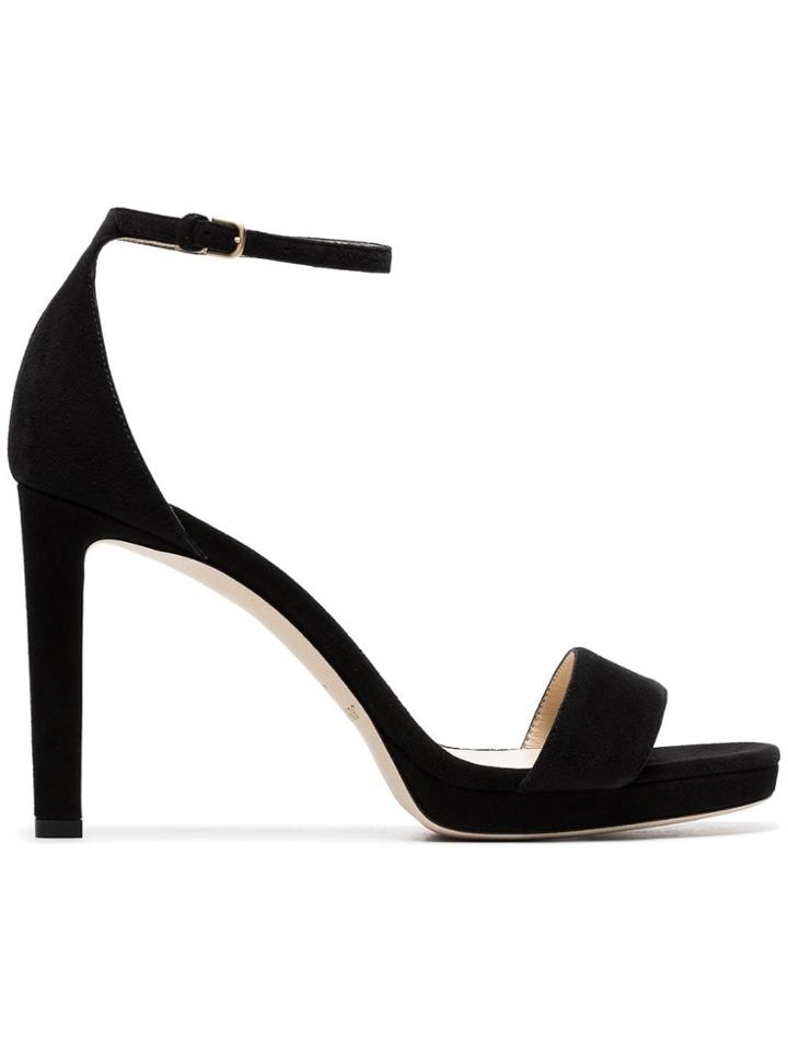 Jimmy Choo Black Misty 100 Suede Platform Sandals