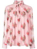 Adam Lippes Floral Print Blouse - Pink