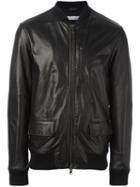 Daniele Alessandrini Zip Up Jacket, Men's, Size: 54, Black, Cotton/leather/acrylic/wool