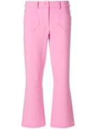 Moschino Slim Cropped Trousers - Pink & Purple