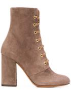 Etro Lace Up Ankle Boots - Brown