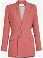 Belted Coat - Women - Polyester/spandex/elastane/viscose - 38, Pink, Polyester/spandex/elastane/viscose, Lilly Sarti
