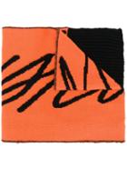 Just Cavalli Oversized Logo Scarf - Orange