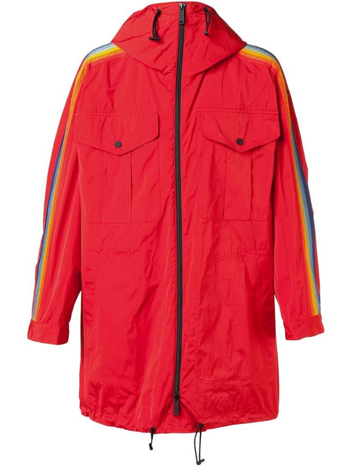 Dsquared2 Rainbow Parka, Men's, Size: Medium, Red, Nylon