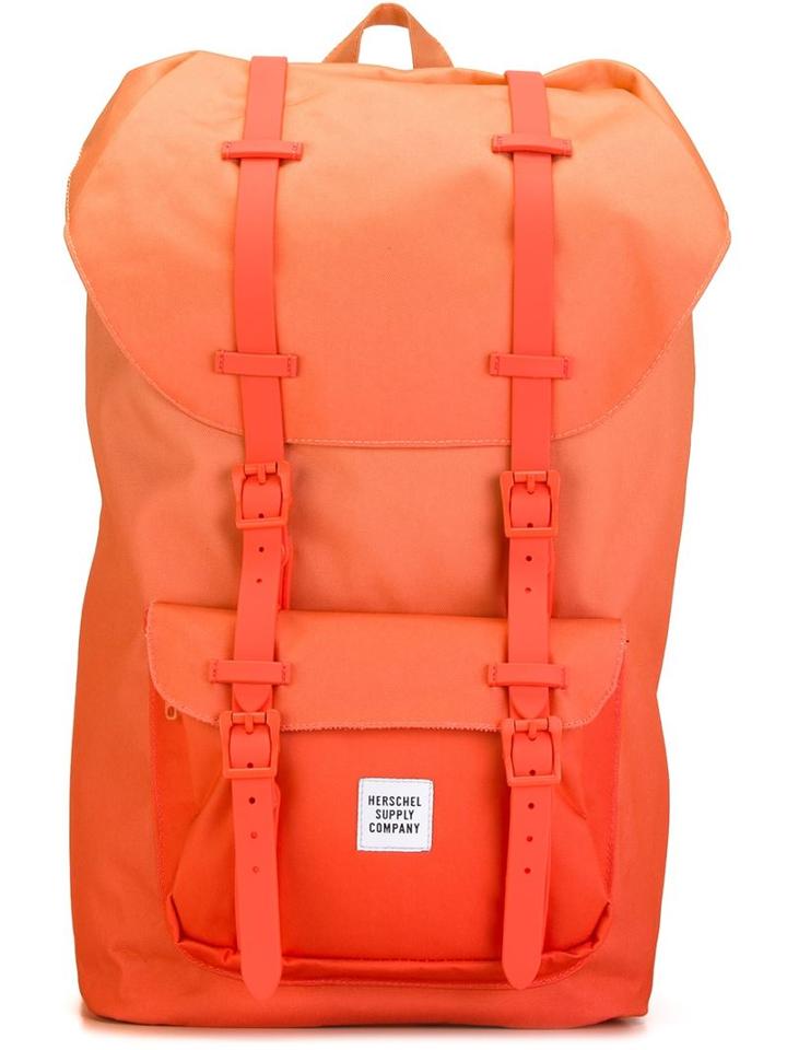 Herschel Supply Co. Buckle Strap Backpack, Yellow/orange, Polyester/pvc