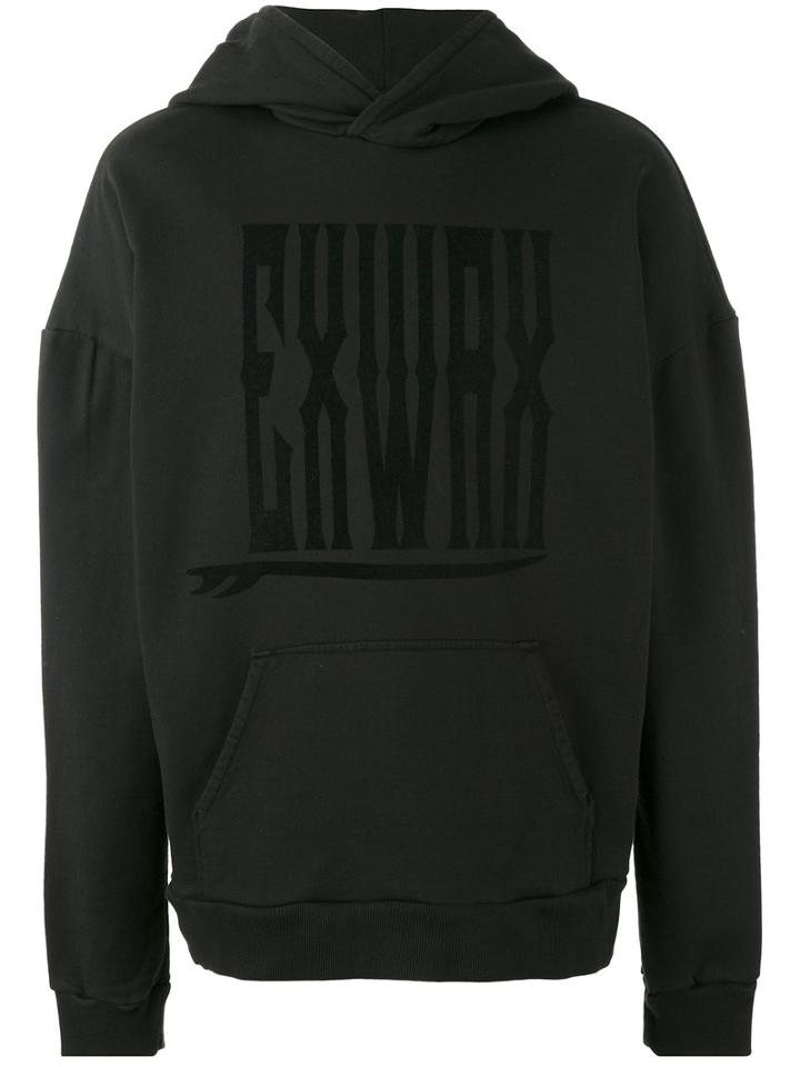 Ex Infinitas - Exwax Print Hoodie - Men - Cotton - M, Black, Cotton