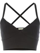 P.a.r.o.s.h. Crisscross Cropped Top, Women's, Size: Large, Black, Viscose/spandex/elastane/polyamide