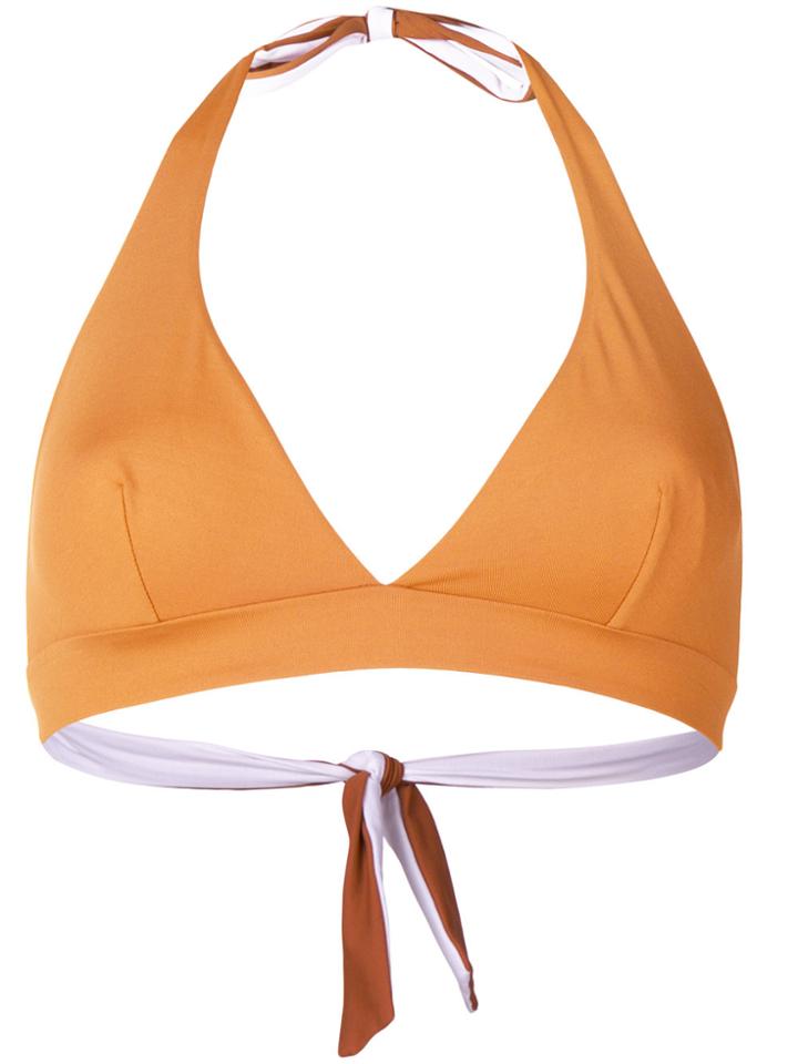 Fisico Reversible Halterneck Bikini Top - Brown