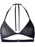 La Perla Millerighe Triangle Bikini Top - Black