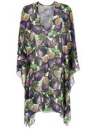 Adriana Degreas Printed Kaftan - Pink & Purple