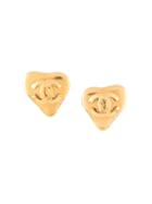 Chanel Pre-owned 1993 Cc Earrings - Gold