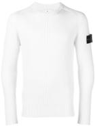 Stone Island Ribbed Round Neck Jumper - White